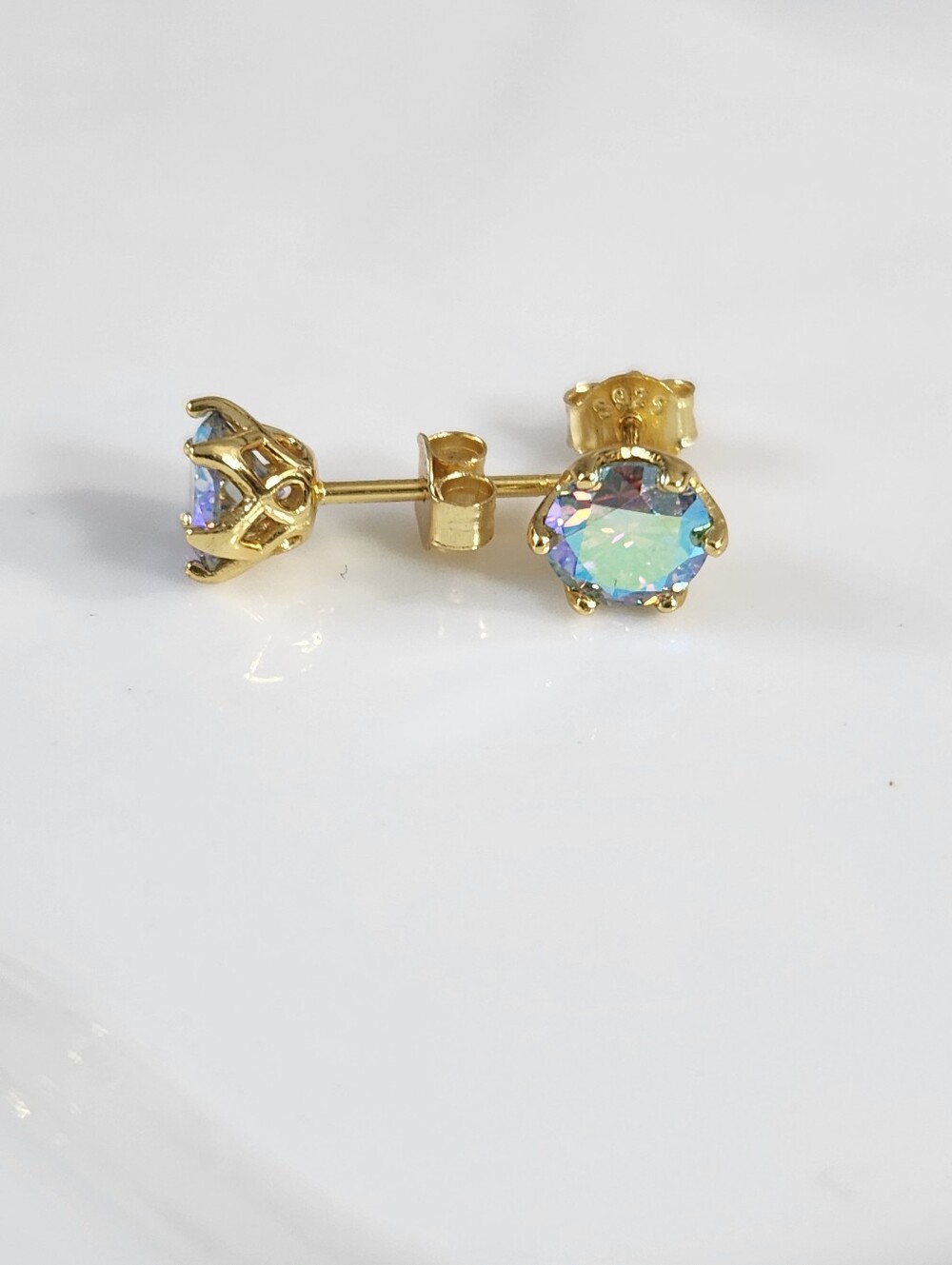 Sterling Silver Moissanite Post Earrings